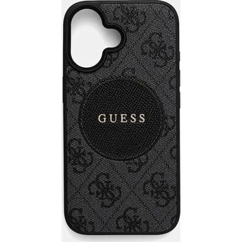 Pouzdro na mobilní telefon Pouzdro na telefon Guess iPhone 16 GUHMP16SP4PGRSGK černá 99X, vel. ONE SIZE