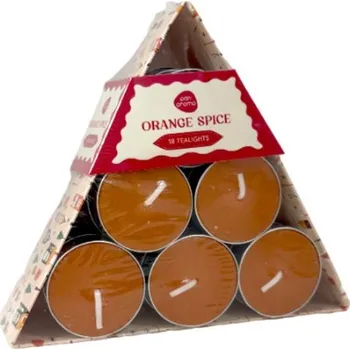 Svíčka PanAroma Vánoční čajové svíčky Pomeranč 18ks