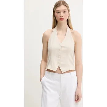Dámská vesta Lněná vesta Hollister Co. KI340.5071.400 béžová 01X, vel. L