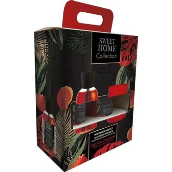 Aroma difuzér Sweet Home dárková sada aroma difuzéru 100ml a vonné svíčky 110g