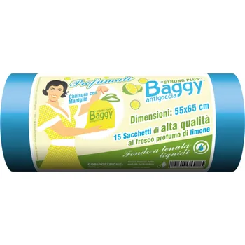 Pytle na odpadky Odpadkové pytle SMP Baggy vůně citrón, 40L, 55x65cm, 15ks