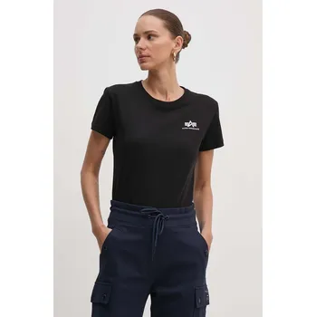 Pánské tričko Bavlněné tričko Alpha Industries Basic černá barva, 196054.03-black 99X, vel. XS