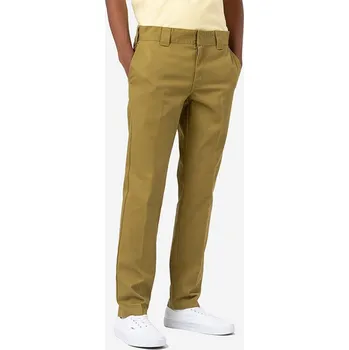 Pánské kalhoty Kalhoty Dickies 872 Work Pant Rec pánské, zelená barva, přiléhavé, DK0A4XK8KHK-KHAKI 81X, vel. 33/32