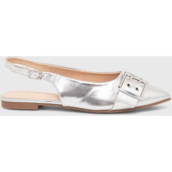 Dámské baleríny Baleríny Answear.LAB stříbrná barva, s odkrytou patou 8196.iw SLV, EUR 37
