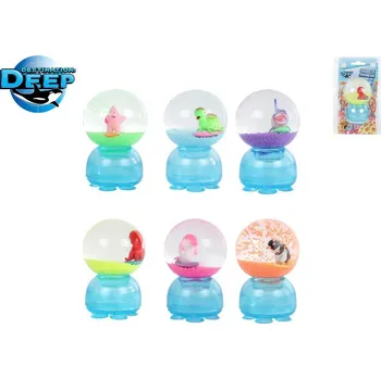 Hračka pro nejmenší Alpha Toys Destination Deep sněžítko strečové 9cm se surfujícím mořským zvířátkem 6druhů Barva: Modrá