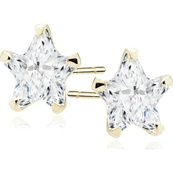 Náušnice Pozlacené náušnice STAR 8 mm Ag 925/1000