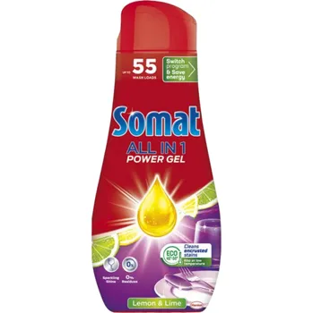 Přípravek do myčky Somat gel do myčky All in 1 Lemon & Lime, 55 dávek, 990 ml