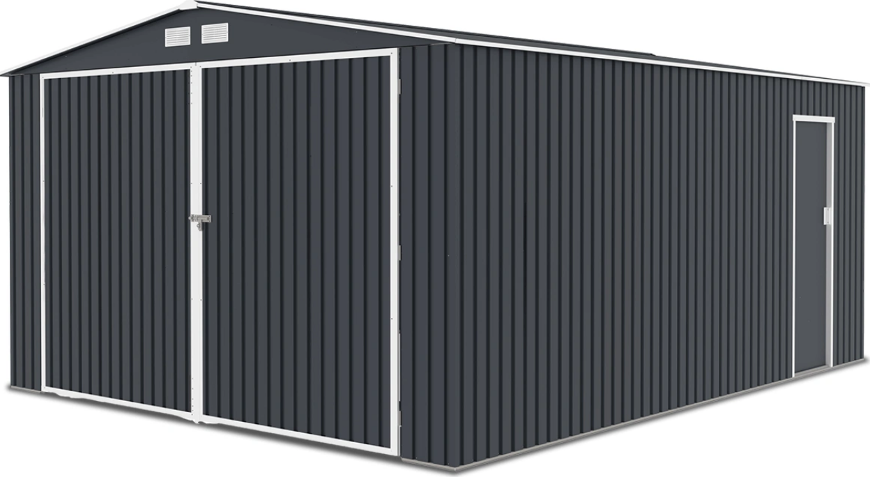 Hardmaister Plechová garáž Kingston 380x480, Cold Grey