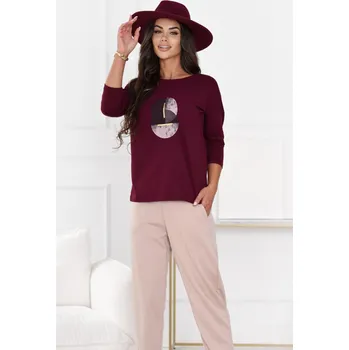 Dámská halenka OFF PINK halenka Kolika - cappuccino, 36 (Dámská halenka s 3/4 rukávem)