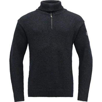 Pánská mikina Svetr DEVOLD NANSEN WOOL ZIP NECK Uni, darkblue melange velikost XXL