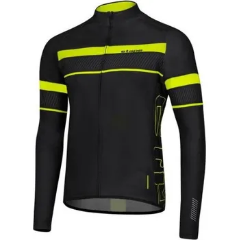 cyklistický dres Pánský dres Etape Comfort 2.0 černá/žlutá fluo L