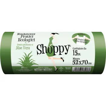 Pytle na odpadky Shoppy Italské parfémované pytle do koše Aloe Vera 15ks 30l