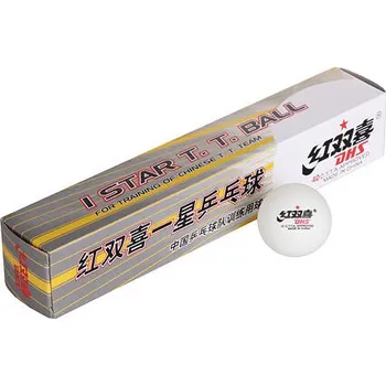 Stolní tenis DHS Star 1 míčky na stolní tenis 1 hvězda bílá balení 6 ks