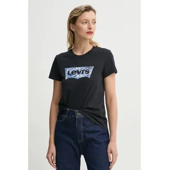 Pánské tričko Bavlněné tričko Levi's THE PERFECT TEE černá barva, 17369 17369. 99X, vel. XXS