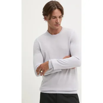 Pánský svetr Vlněný svetr HUGO San Cedric-M1 pánský, fialová barva, lehký 50476832 04X, vel. S