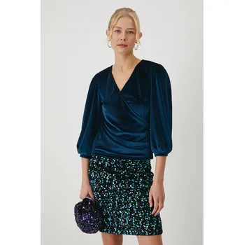 Dámská halenka Halenka Medicine modrá barva, hladká RW24.TSDB50 95X, vel. XS