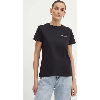 Pánské oblečení Bavlněné tričko Karl Lagerfeld 245W1714 černá 99X, vel. M