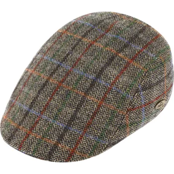 Čepice Fiebig - Headwear since 1903 Pánská kostkovaná béžová vlněná bekovka - Fiebig - Vlna Merino Velikost: 55 cm (S)