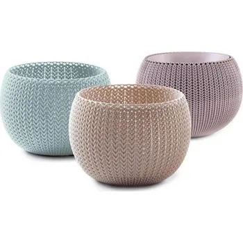 Květináč Curver Sada 3 ks obalů na květináče COZY CURVER