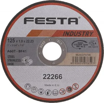 Řezný kotouč Kotouč řezný FESTA INDUSTRY na kov 125x1x22.2mm FESTA