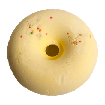 bomba do koupele Pokhara šumivá koule do koupele Žlutý donut (vanilka) 70 g