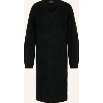 Dámské šaty Boss Dámské Pletené Šaty Fusil S Alpakou, černá, 42