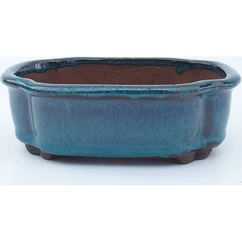 Květináč Miska 16 x 13 x 5,5 cm barva modrozelená