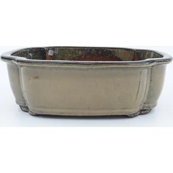 Květináč Miska 26 x 20 x 8,5 cm barva šedobéžová