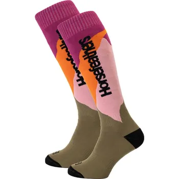 Pánské termo ponožky Horsefeathers Capella Snow Socks 8-10 fialová/tmavě zelená - 10 % pro přihlášené BFEXTRA10