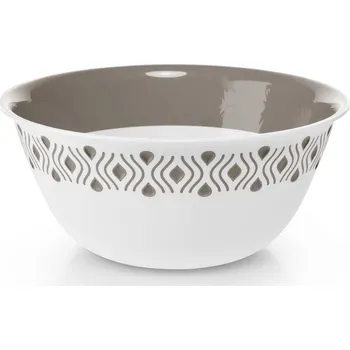 dětská miska STEFANPLAST Tosca 55100 Plastová miska průměr 29 cm, bílá/světle šedá STEFANPLAST
