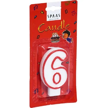 Dortová svíčka SPAAS Narozeninová svíčka - číslo 6