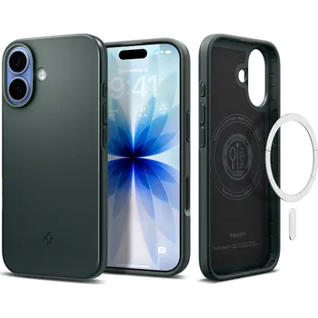 Pouzdro na mobilní telefon KRYT SPIGEN THIN FIT MAG MAGSAFE IPHONE 17 ABYSS GREEN