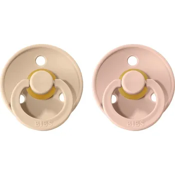 dudlíky BIBS Colour Natural Rubber Size 2: 6+ months dudlík Vanilla / Blush 2 ks