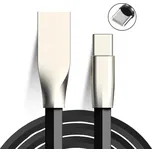 W-Star KB7CBK2 - Kabel USB / USBC, silikonový, 2,4A Premium, černá, 2m