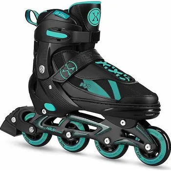 Kolečkové brusle Celoroční brusle NILS Extreme NH382 Enzo 2v1 tyrkysové M(36-39)
