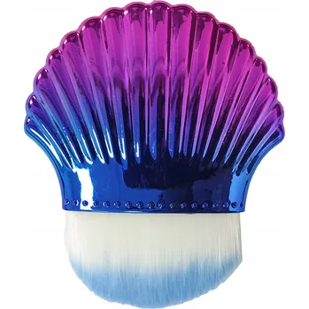 Přípravek na tvář Štětec na líčení konturování makeup mušle fialový modrý VERA-16-PB