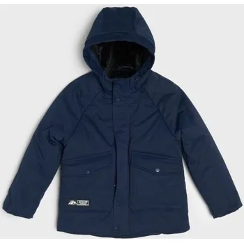 Chlapecká bunda Sinsay - Zimní bunda s kapucí a kožešinovou podšívkou - námořnická modrá - 449FC-59X - 449FC-59X-104