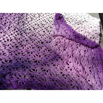 Šátek Šátek Nostalgie - fialová se smetanou 3290