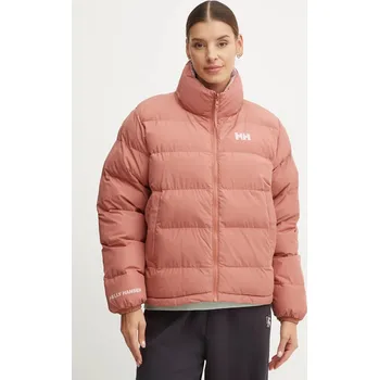 Oboustranná bunda Helly Hansen dámská, růžová barva, zimní, oversize 54061 32X, vel. L