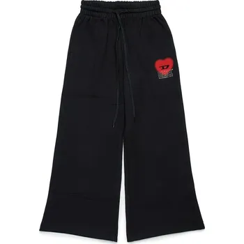 Dětské bavlněné tepláky Diesel PCUORE TROUSERS černá barva, s potiskem, J02231 99X, vel. 132