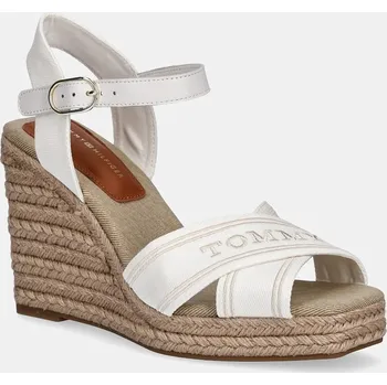 Dámské sandále Sandály Tommy Hilfiger TOMMY HILFIGER ESPAD HIGH WEDGE béžová barva, FW0FW08668 00X, EUR 38