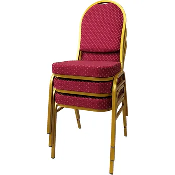 Jednací židle Max-i Konferenční - jednací židle stohovatelná AUREL III červená / zlatá