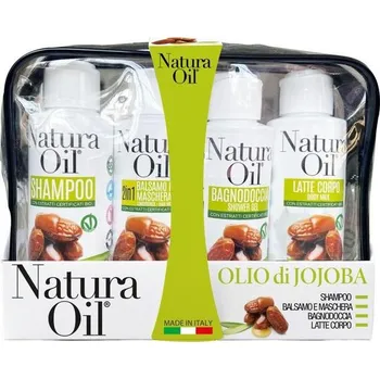 Kosmetická sada Natura Oil Tělová dárková sada s certifikovaným jojbovým olejem 4x100ml