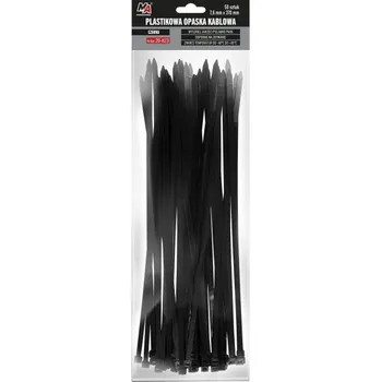 Stahovací páska Plastová páska 7,6X370 mm 50 ks ´černá