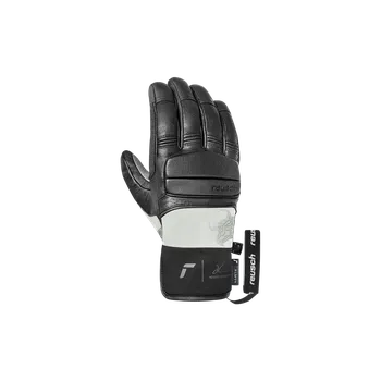 Lyžařské rukavice Reusch Henrik Kristoffersen - black/glacier grey 9