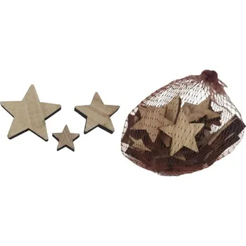 Vánoční ozdoba MOREX, s.r.o. Dekorace hvězda přírodní 24 ks