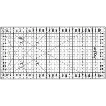 Řezací pravítko Rastrové pravítko pro patchwork 16x32cm, černé TEXI 4065