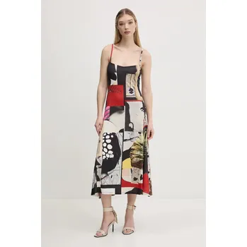 Dámské šaty Šaty Desigual NEWSPAPER COLL 25SWVK40 černá 99X, vel. XS