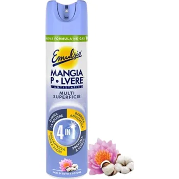 Emulsio Mangia Polvere Multi Superficie 4in1 Fiori di Loto e Cotone 300 ml - Čisticí sprej na všechny druhy povrchů