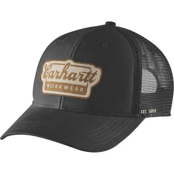 Kšiltovka CARHARTT Twill Mesh-Back Script Patch cap black